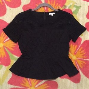 GAP Black peplum shirt